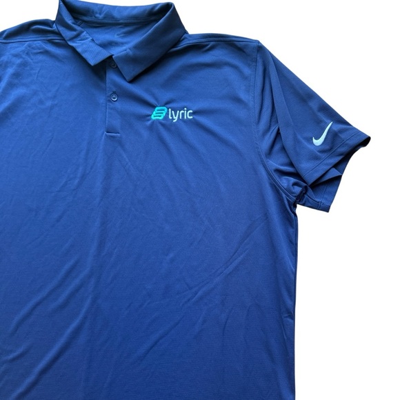 Nike Men's Navy Polo Shirt lyric logo size XXL New - Picture 2 of 7